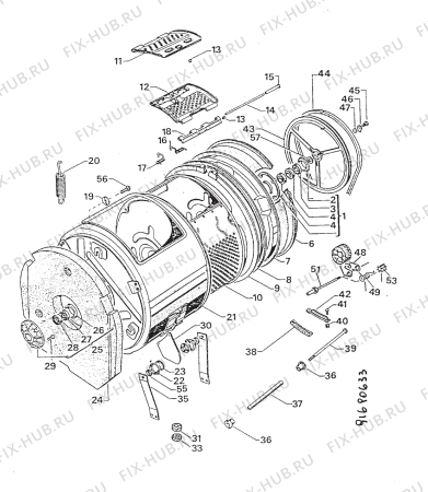 Взрыв-схема стиральной машины Zanussi ZC85X - Схема узла Section 3